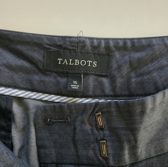 Talbots Pants Womens Sz 16 Gray Signature Dress Straight 38x32 Mid Rise - Picture 6 of 10